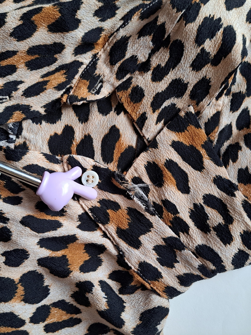 ZARA Woman Leopard Print Button-Up Blouse Size S | Animal Print - Picture 12 of 13